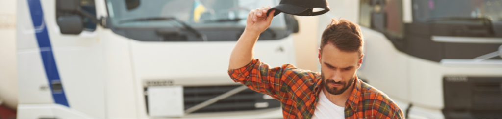 A driver angry about his truck breakdown